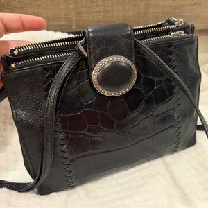 Brighton Black Leather convenient organizer purse